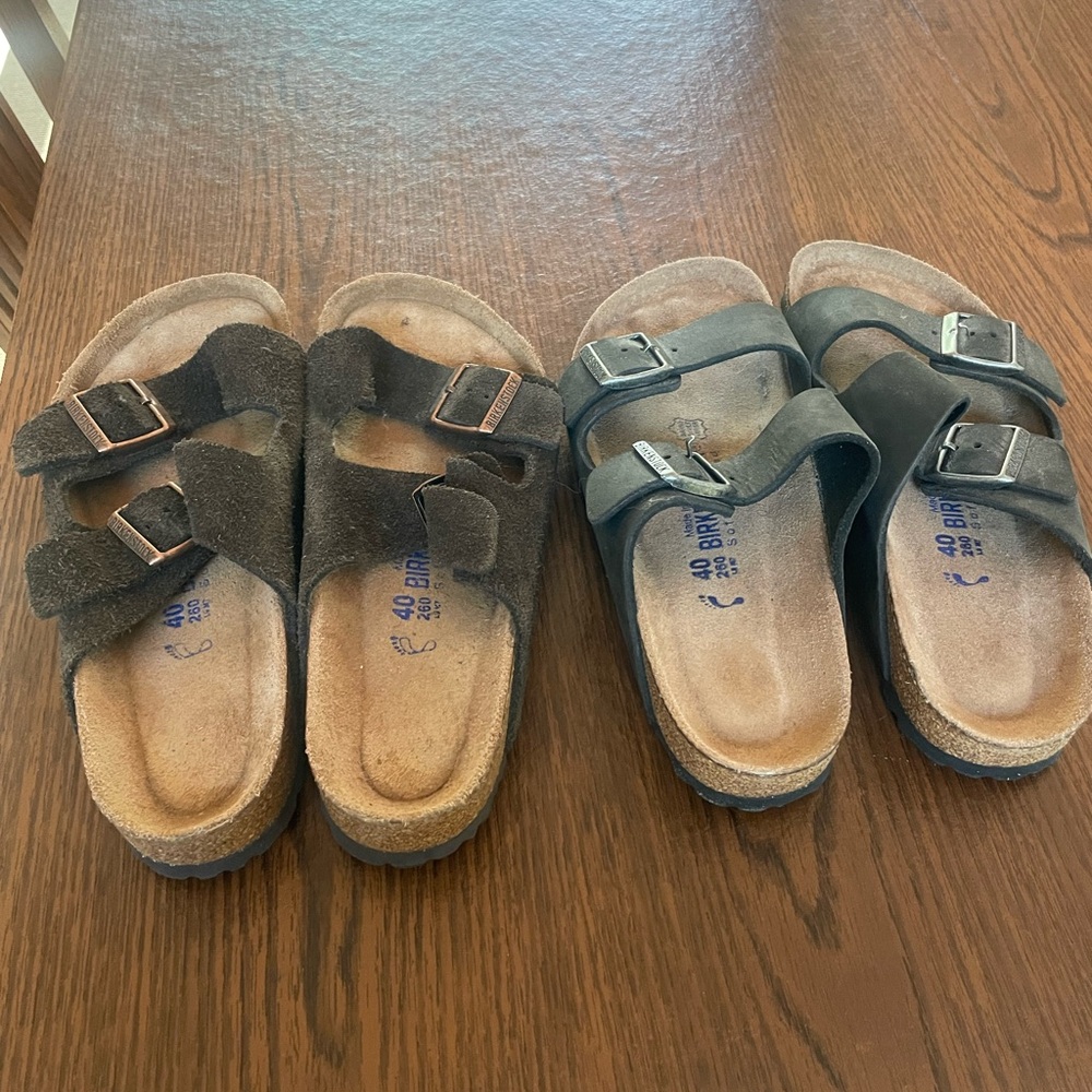 Birkenstock Black Suede Sandals